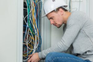 Electricians Working Electrical Repair